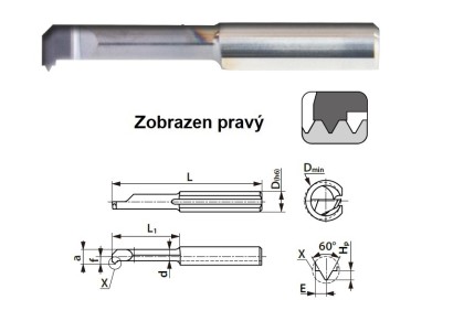 P2.5.50.16.050L Mikronožíky vnitřní metrické ISO - LEVÉ