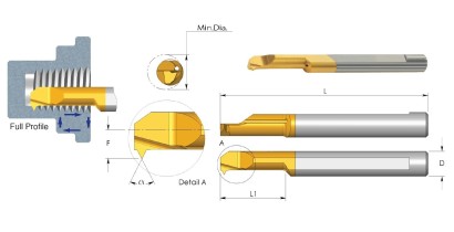 MIR4L150.8MJK20 Mikronožíky vnitřní závity MJ 60° IK - PRAVÉ