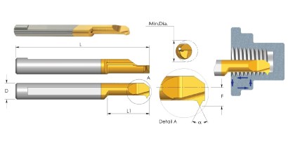 MIL6L1527NPTK20 Mikronožíky vnitřní závity NPT 60° IK LEVÉ