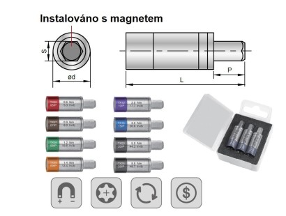 0-TPK-A25-5.5 Momentové adaptéry z uhlíkové oceli SADA 3 KS