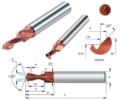 MTD08052B1328UNMT7 vrtáky UNF 60° vrtá,sráží,závituje povlak