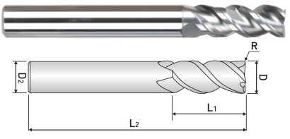 XCR5032005 NOVÉ 3-BŘITÉ FRÉZY DO 45 HRC-RÁDIUSOVÉ - NEREZ