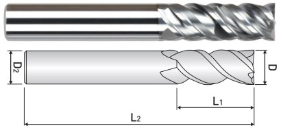 XCE504080 NOVÉ 4-BŘITÉ FRÉZY DO 45 HRC - NEREZ