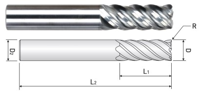 XR50508050 PRODUKTIVNÍ 5-BŘITÉ FRÉZY DO 45 HRC-RÁDIUS-NEREZ XR50508050 PRODUKTIVNÍ 5-BŘITÉ FRÉZY DO 45 HRC-RÁDIUS-NEREZ