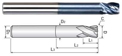 XE524100 NOVÉ PRODUKTIVNÍ FRÉZY DLOUHÉ DO 45 HRC-KRK-NEREZ