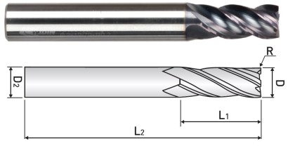 XR504160 NOVÉ PRODUKTIVNÍ FRÉZY DO 45 HRC-RÁDIUSOVÉ - NEREZ