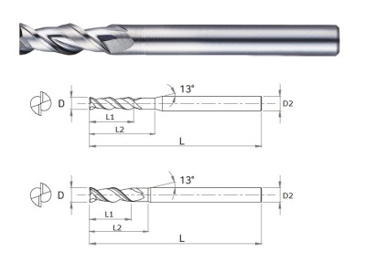 AWE31220050 OSTRÉ FRÉZY 2-BŘITÉ NA HLINÍK A PLAST
