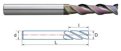 9429-10 IRIS OSTRÉ 2-BŘITÉ FRÉZY DLOUHÉ NA HLINÍK A PLAST