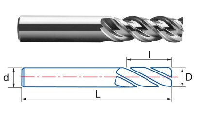 9437-3 OSTRÉ 3-BŘITÉ FRÉZY PRO OBRÁBĚNÍ HLINÍKU A  PLASTU