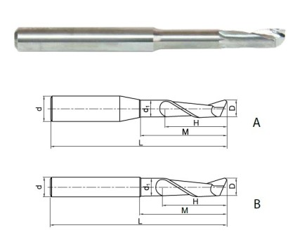 ALP-1EP-D6.0-M36 OSTRÉ FRÉZY 1-BŘITÉ NA HLINÍK A PLAST
