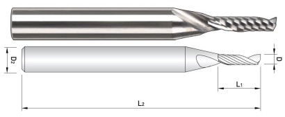 WAE301012 OSTRÉ FRÉZY 1-BŘITÉ pro obrábění hliníku a plastu