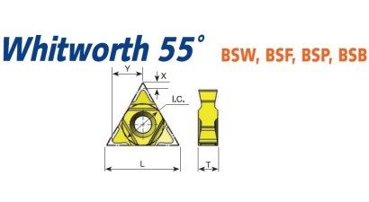 16UIR/L16W-6BMA Oboustranné Whitworth (W) 55° destičky IR/L