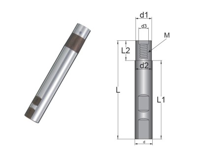 CBH-3230-300 Ocelové modulární prodloužení pro frézy M