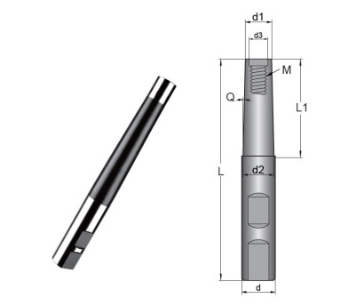 CBH-1611-120 Ocelové modulární prodloužení pro frézy M