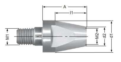 977-120840 Ocelové modulární prodloužení pro frézy