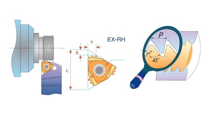 22ER12ABUT2MBMA Pravé ABUT 45° VÍCEZUBÉ destičky