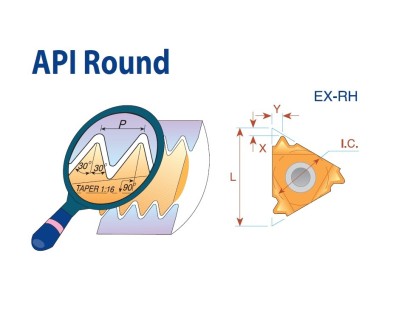 16ER10APIRDBMA Pravé API Round 30° destičky pro pravé držáky