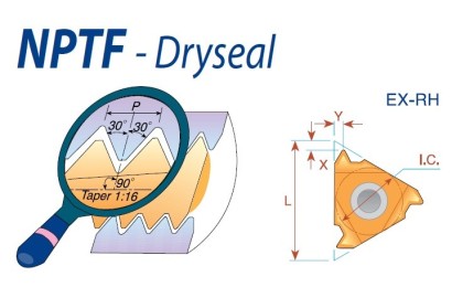 16ER27NPTFBMA Pravé NPTF 60° destičky pro pravé držáky