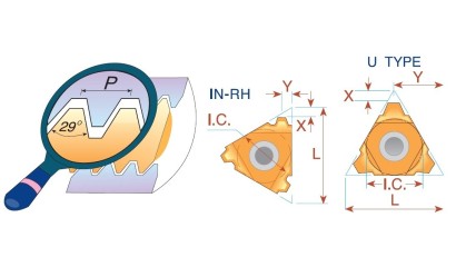 08IR16STACMEBXC Pravé STACME 29° destičky pro pravé držáky