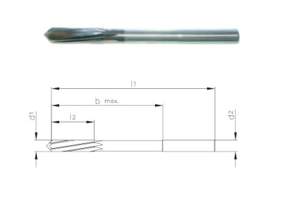 7010-04.50-B CERMET výstružníky se spirálovými drážkami H7 7010-04.50-B CERMET výstružníky se spirálovými drážkami H7