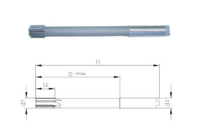 602-19.00-A krátké výstružníky přímé H7 DIN8050