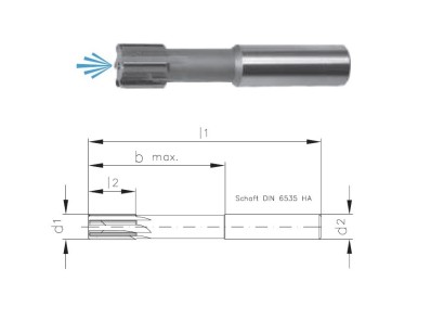 TS7525IKC-18.00-ZY výstružníky s přímými drážkami H7 TS7525IKC-18.00-ZY výstružníky s přímými drážkami H7