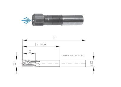 TS2565IKC-18.00-ZY krátké výstružníky s přímými drážkami H7