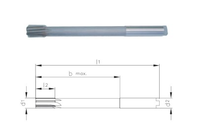 602-15.00-B krátké výstružníky se spirálovými drážkami H7