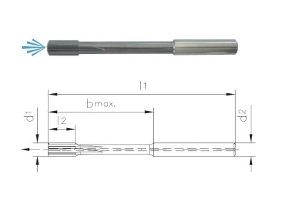 TS4025-15.00-A-C TK výstružníky s přímými drážkami H7
