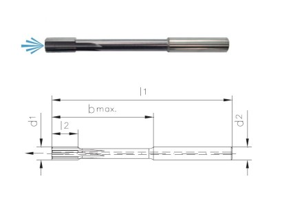 TS5025-16.00-A-C TK výstružníky s přímými drážkami H7