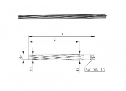 6050-03.00-B d3=4,06 TK kuželové výstružníky 1:50 H7