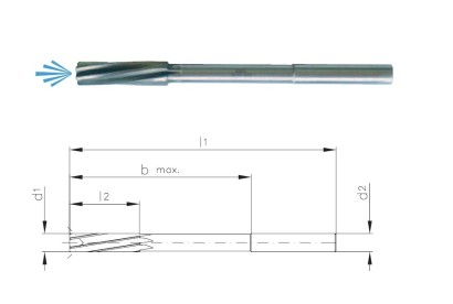NC6011IKZ-19.00-B TK výstružníky se spirálovými drážkami