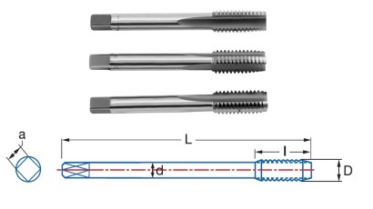 3032-W1"5/8 RUČNÍ ZÁVITNÍK V SADĚ HSS "WHITWORTH 55°" DIN352 3032-W1"5/8 RUČNÍ ZÁVITNÍK V SADĚ HSS "WHITWORTH 55°" DIN352
