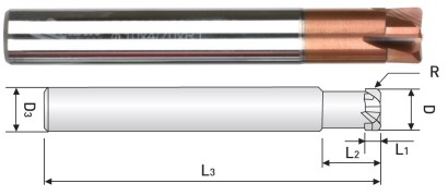 ZSPM4080-20 RYCHLOPOSUVOVÉ - 4 BŘITÉ FRÉZY - KRÁTKÉ HRC65