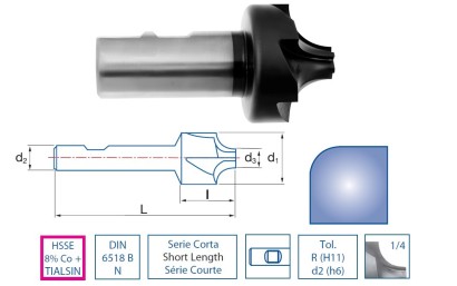 5080-20 d1=56 TIALSIN Rádius-čtvrťové 4-6 břité frézy HSSE 5080-20 d1=56 TIALSIN Rádius-čtvrťové 4-6 břité frézy HSSE