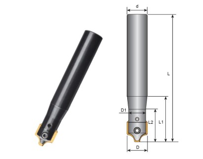 15-1616-100-R4-5 - Rádiusové-čtvrťové srážecí frézy