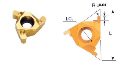 16IR/ELR0.60BXC Zapichovací destičky Rádius VNITŘNÍ OCEL