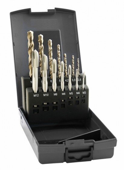 21801 SADA STROJNÍCH ZÁVITNÍKŮ DIN371 "METRICKÉ" PRŮCHOZÍ