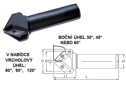 CSCC05031R-45° D1=48 SRÁŽEČ ÚHLOVÝ ZÁHLUBNÍK na XCET310404ER