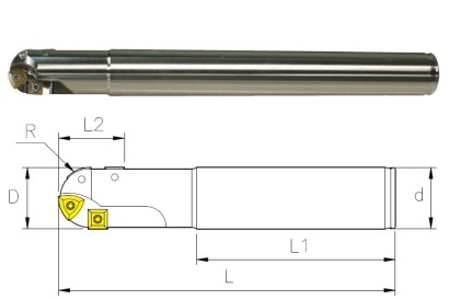 BNC-R1632250 P26315-R16 STOPKOVÉ FRÉZY na P26315-RA SPMT