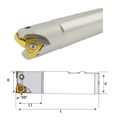 D20 Z03 L110 WNGX04 STOPKOVÉ FRÉZY PLOCHU DO ROHU WNGX