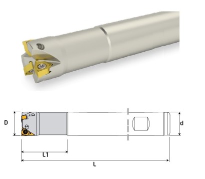 D20 Z03 L150 XNEX04 STOPKOVÉ RYCHLOPOSUVNÉ FRÉZY na XNEX IK