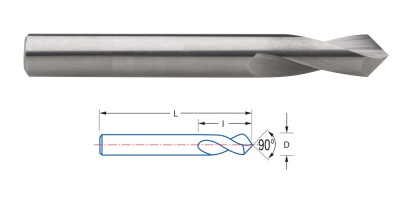 9301-16 STŘEDICÍ VRTÁK Z TVRDOKOVU PRO CNC STROJE 90° 9301-16 STŘEDICÍ VRTÁK Z TVRDOKOVU PRO CNC STROJE 90°