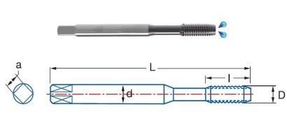 3164-M8 STROJ.TVÁŘECÍ ZÁVITNÍK HSSE 8%Co+TICN "M" DIN2174 IK
