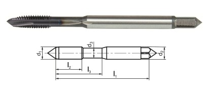4702UC-M8-6H HG43 STROJ.ZÁVITNÍK PRŮCHOZÍ HSS-PM "M" DIN371 6H S CHLAZENÍM