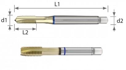 455046M18 STROJNÍ ZÁVITNÍKY PRŮCHOZÍ DSC "M" DIN371/6 6H
