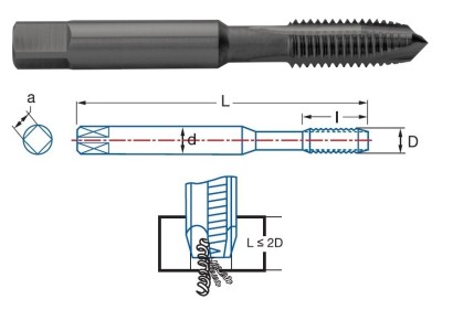 3119-M10 STROJNÍ ZÁVITNÍKY PRŮCHOZÍ HSSE "M" ISO529 6H VAP