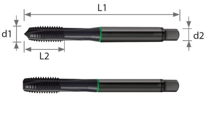 401046M16 STROJNÍ ZÁVITNÍK PRŮCHOZÍ HSSE+VAP "M" DIN371/6 6H