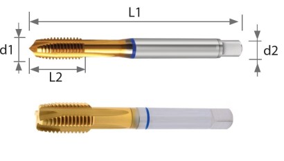 416046M18 STROJNÍ ZÁVITNÍKY PRŮCHOZÍ TIN "MF" DIN371/6 6H
