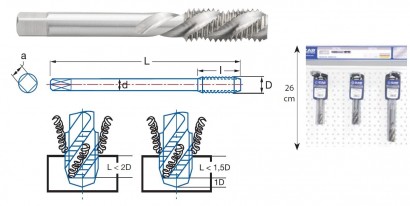 3247 SET STROJ.ZÁVITNÍK SLEPÝ HSS"M" ISO529